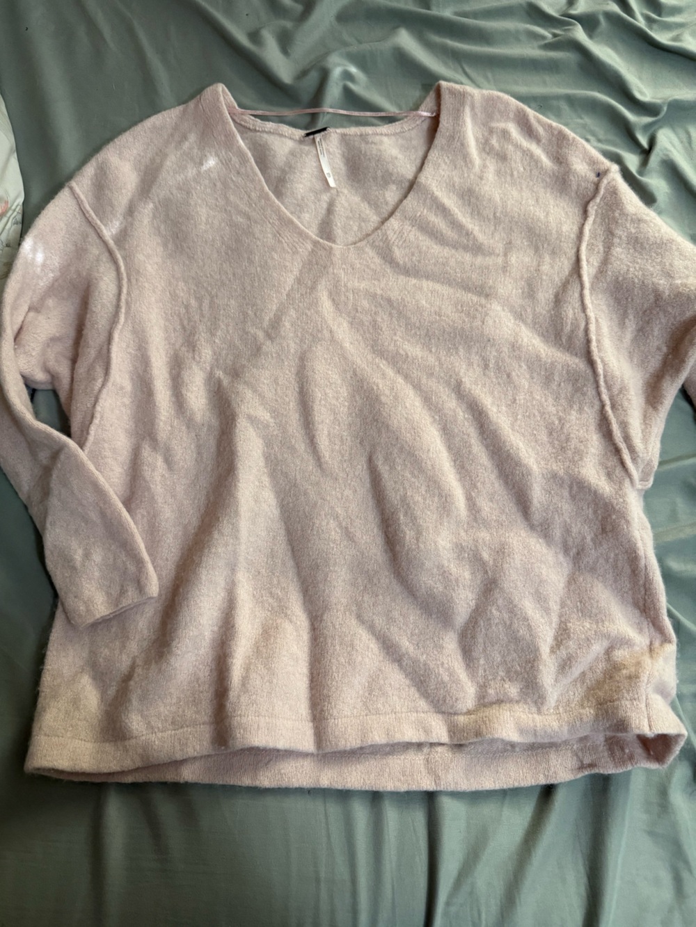 Free people wool blend  Soft Pink Crewneck Sweater